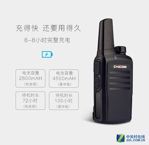 旗航民用对讲机待机时间72小时