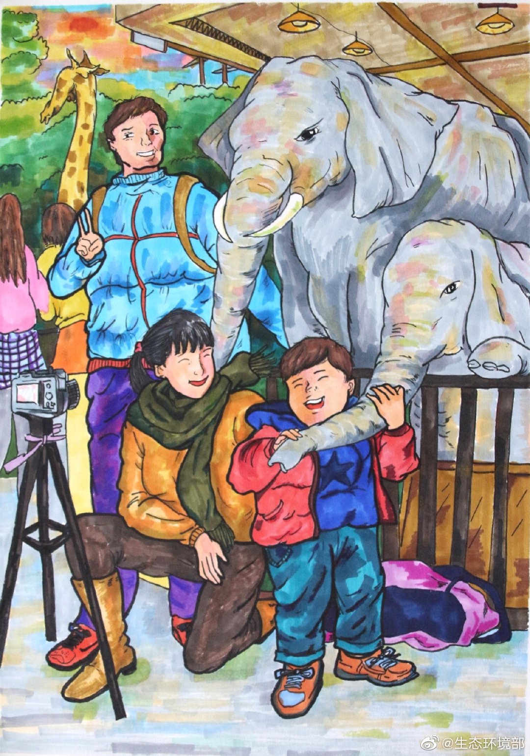 优秀生态环境宣传产品（19）｜云南省2018年中学生环保绘画优秀作品（