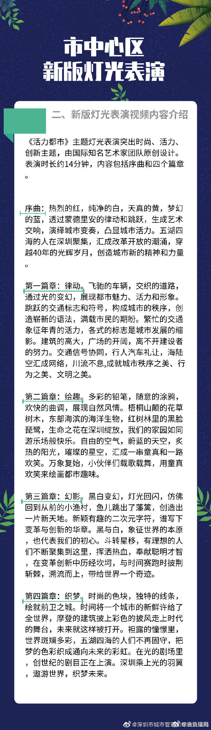 深圳市中心区灯光秀新版本强势来袭！观赏指南请查收