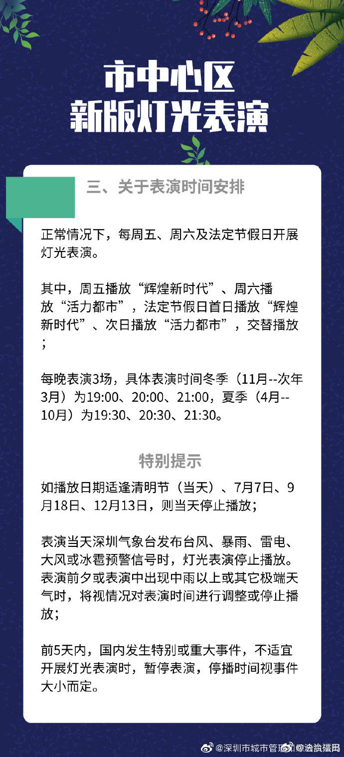 深圳市中心区灯光秀新版本强势来袭！观赏指南请查收