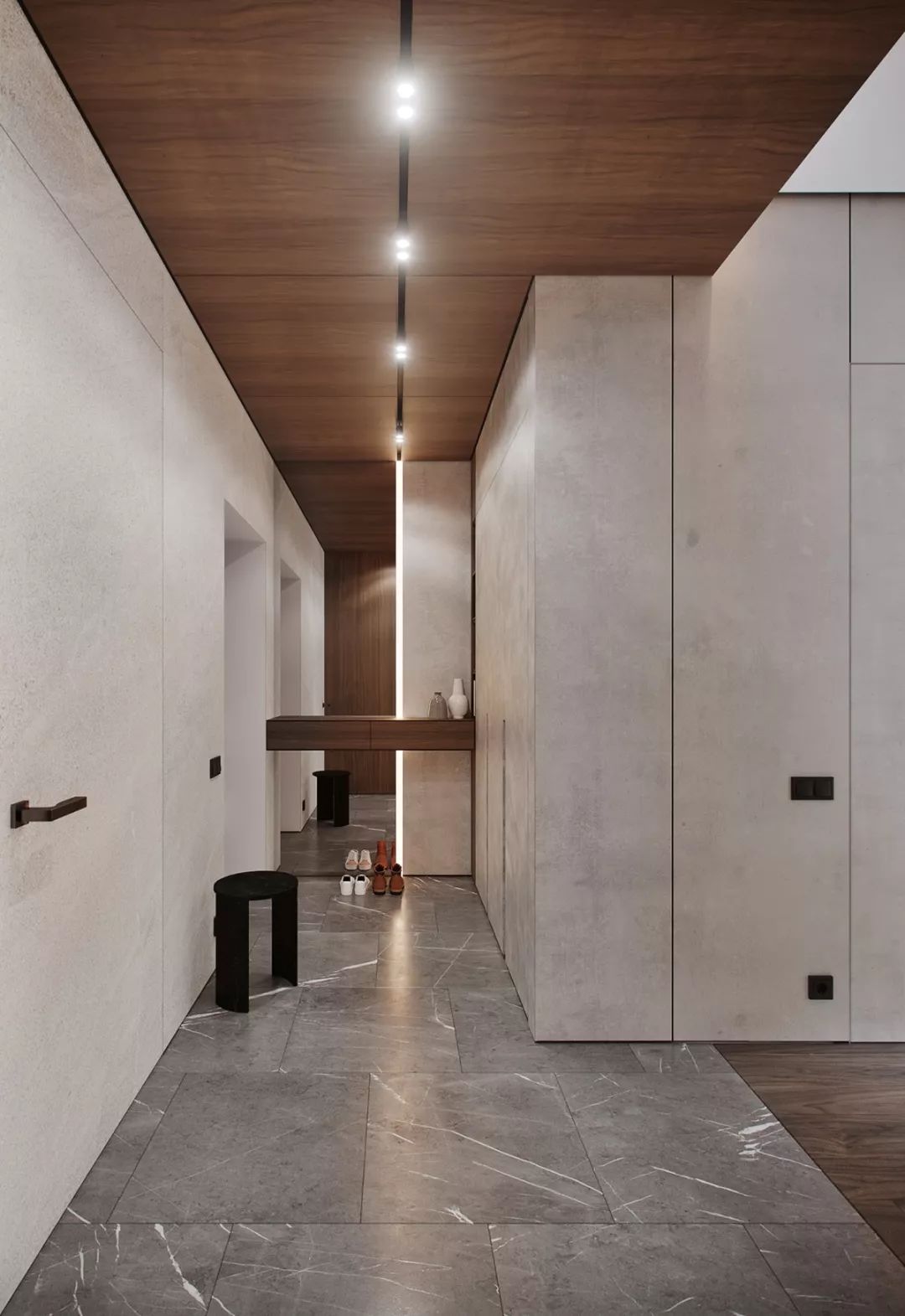 115㎡ 原木+大理石，让家更有质感