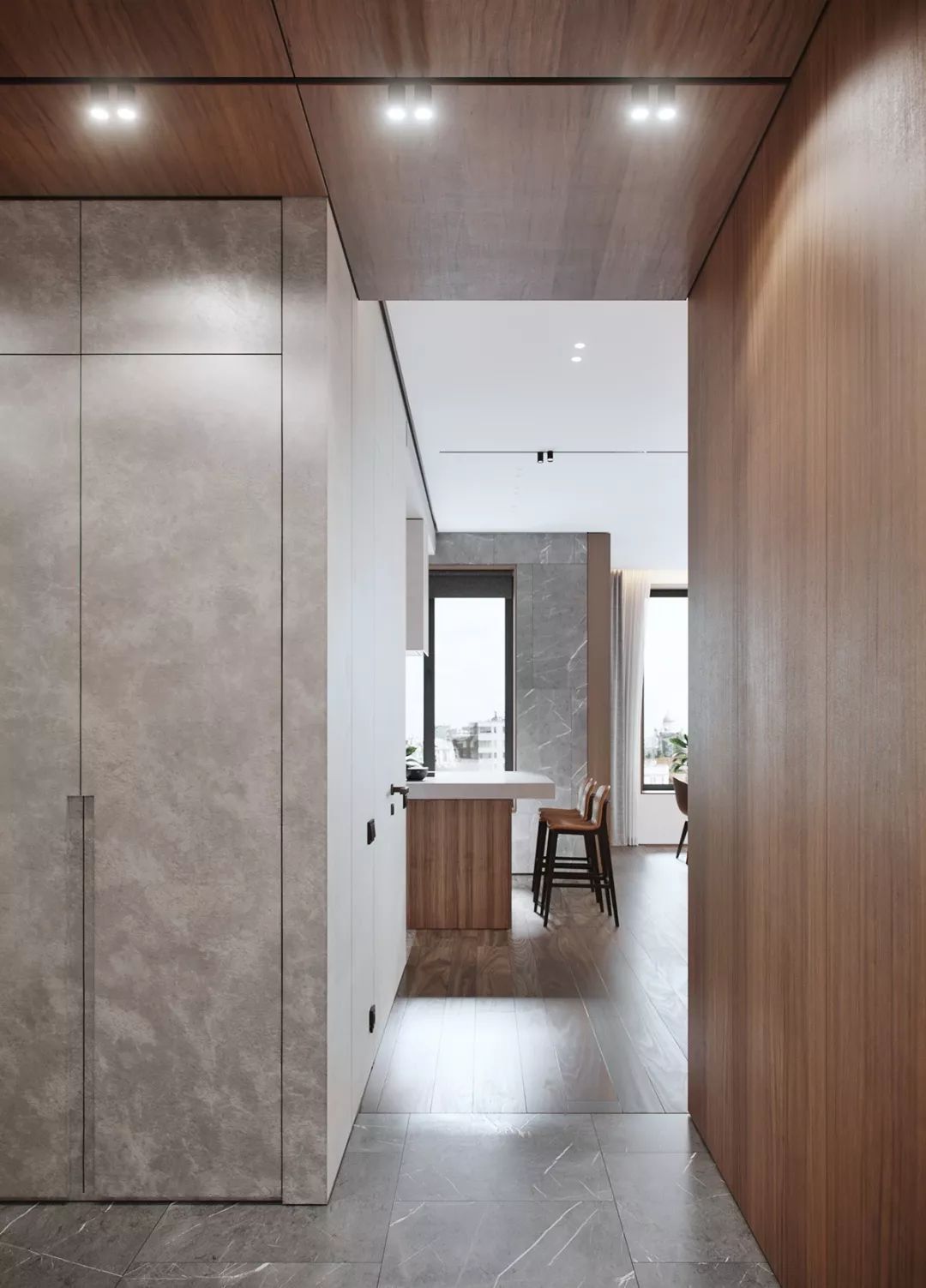 115㎡ 原木+大理石，让家更有质感