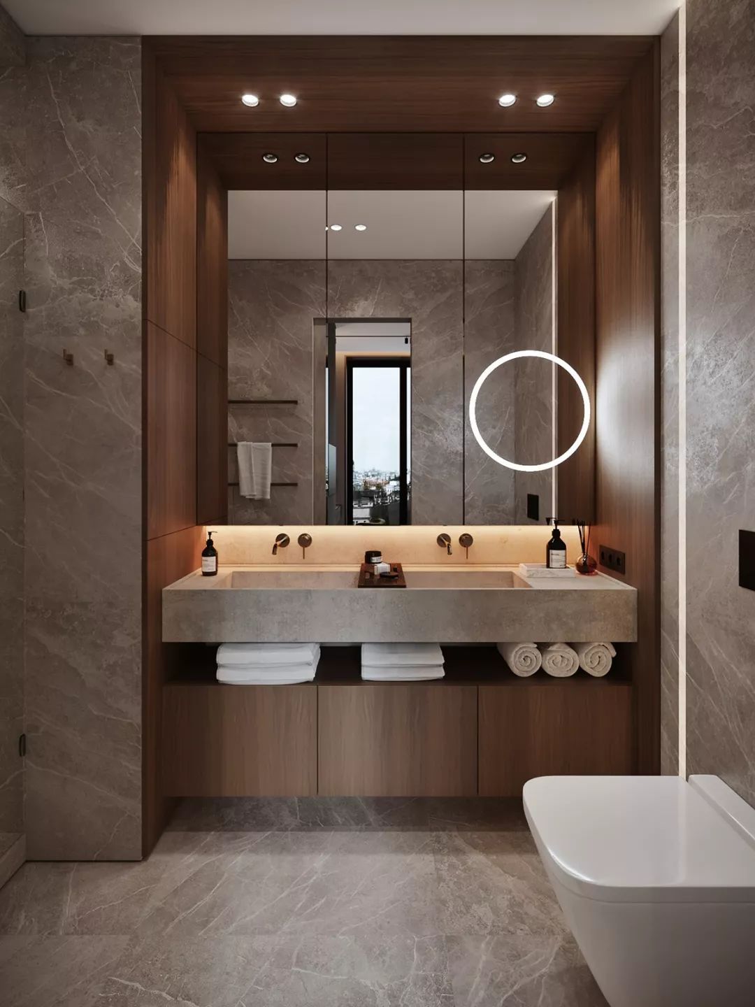 115㎡ 原木+大理石，让家更有质感