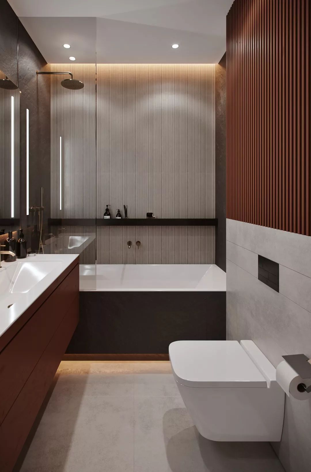 115㎡ 原木+大理石，让家更有质感