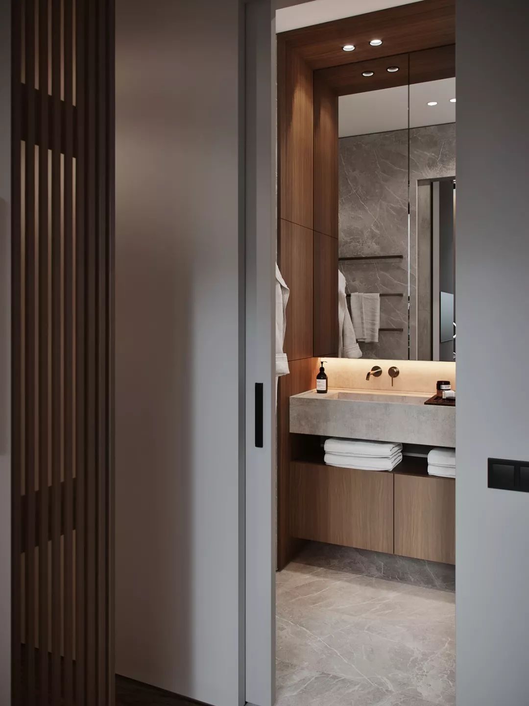 115㎡ 原木+大理石，让家更有质感