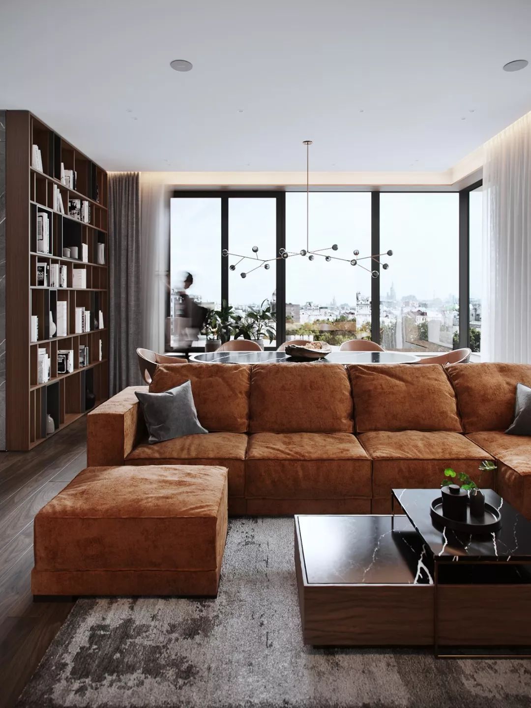 115㎡ 原木+大理石，让家更有质感