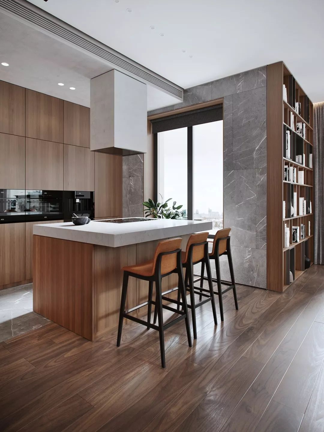 115㎡ 原木+大理石，让家更有质感