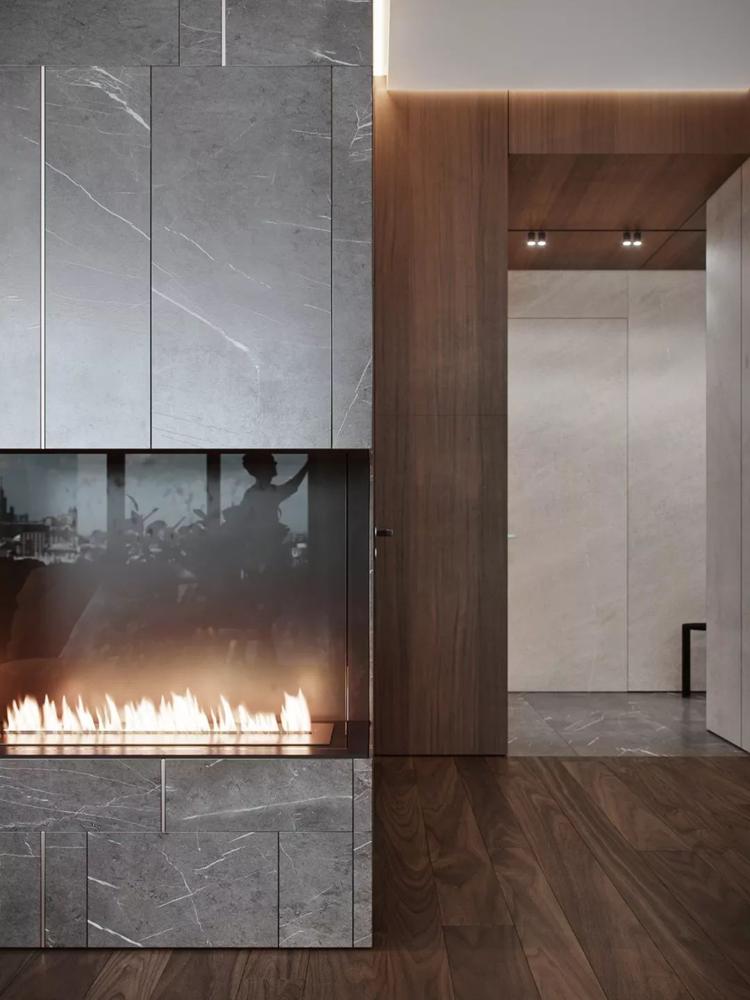 115㎡ 原木+大理石，让家更有质感