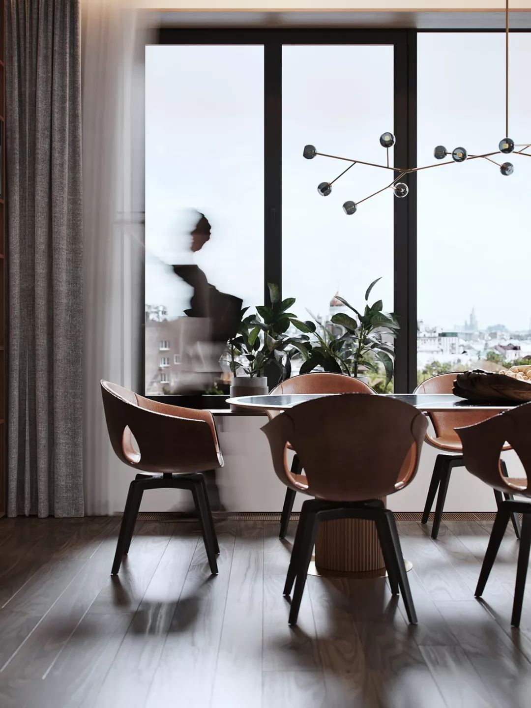 115㎡ 原木+大理石，让家更有质感