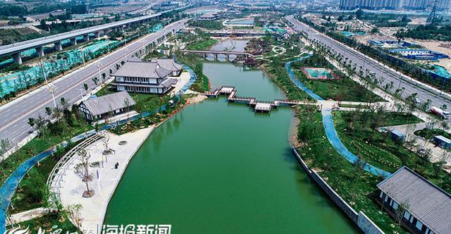 太震撼！泰安石腊河文化旅游公园喷泉开喷