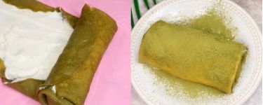 做法简单的网红抹茶毛巾卷，夹上奶冻，满满的柔滑美妙的滋味！