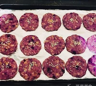 燕麦紫薯饼干 网红美食我来做