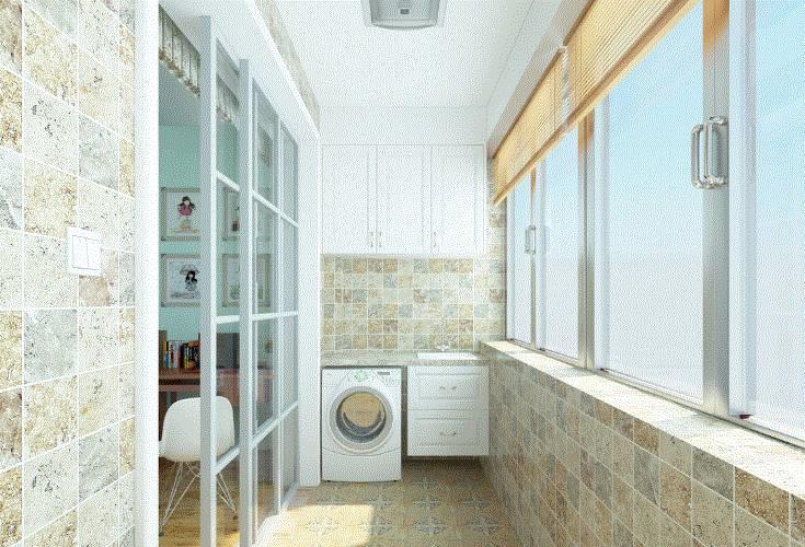 装修施工要在阳台上安装洗衣机,怎么走水管?