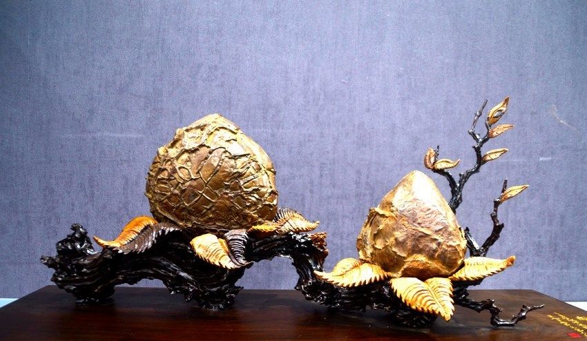 贵州安顺：200余件石雕精品集体亮相石博会（高清组图）