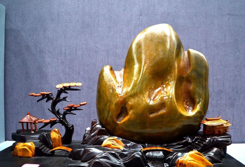 贵州安顺：200余件石雕精品集体亮相石博会（高清组图）