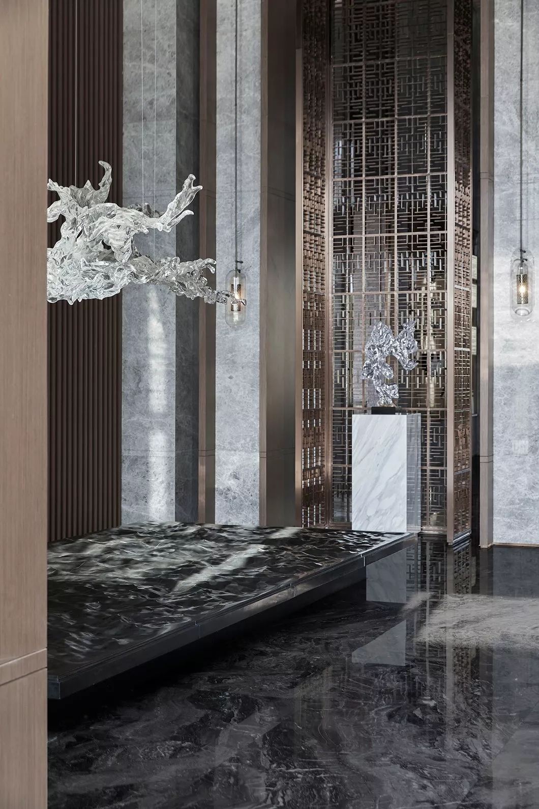 装修公司案例|大理石+高级灰,自然又奢华的顶级设计!