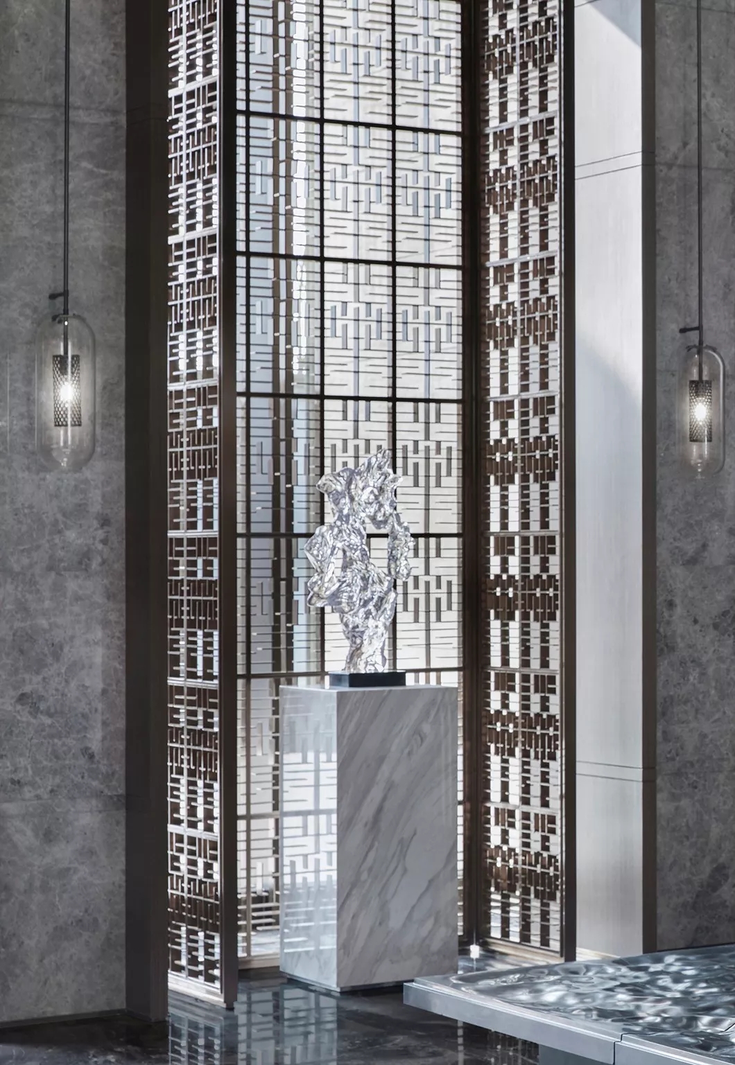 装修公司案例|大理石+高级灰,自然又奢华的顶级设计!