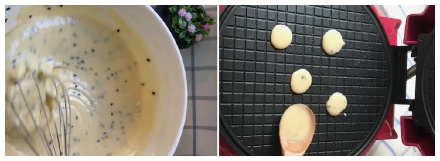 两个鸡蛋,一杯面粉,充分搅拌,饼干蛋卷轻松做,比买的都好吃