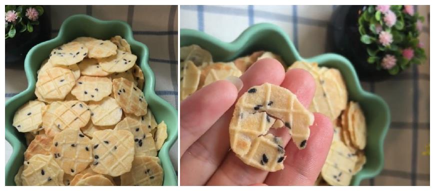 两个鸡蛋,一杯面粉,充分搅拌,饼干蛋卷轻松做,比买的都好吃