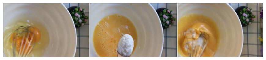 两个鸡蛋,一杯面粉,充分搅拌,饼干蛋卷轻松做,比买的都好吃