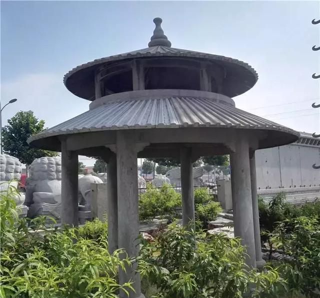 园林景观中的装饰——石雕凉亭