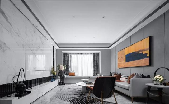 135㎡轻奢风四居，高级灰+大理石+黄铜金，这样的家才叫顶级