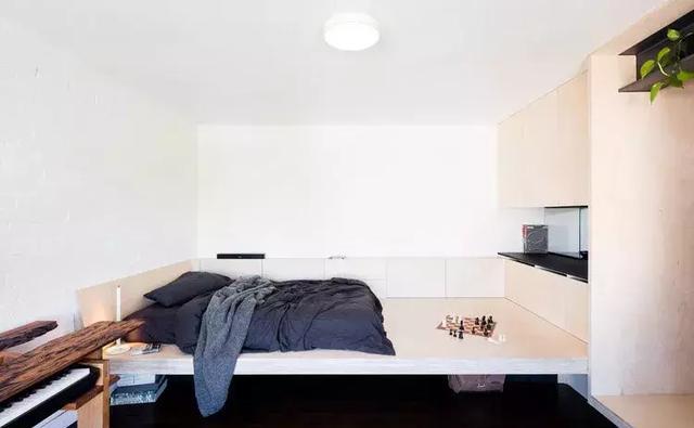 26㎡单身公寓，玄关也是厨房，走道藏衣柜，还有宽敞客厅