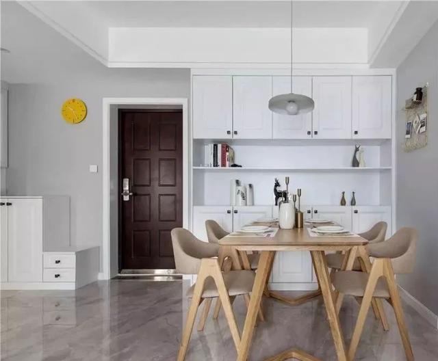 109平北欧三居,大理石+木饰面打造的电视墙你见过吗?