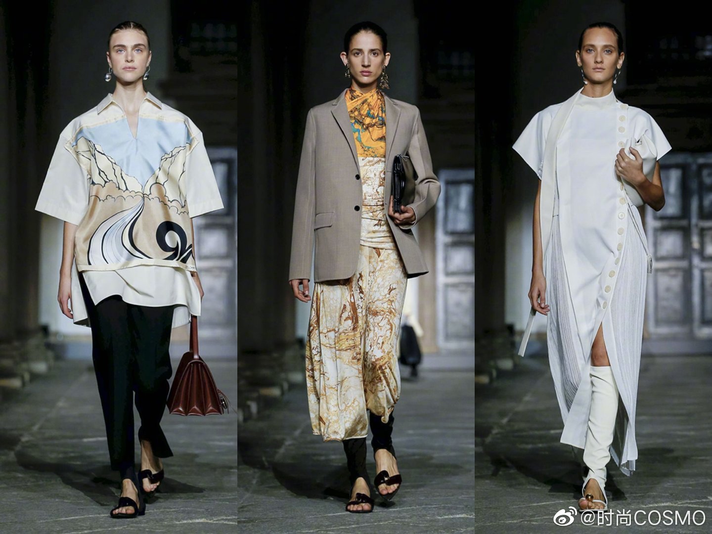 Jil Sander 2020 春夏系列，轮廓利落的剪裁配上柔软质感的面料