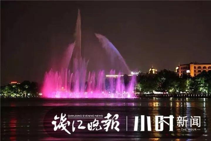 火爆！刚刚，29000人一起逛湖滨步行街！全新音乐喷泉今夜试喷，惊艳四方！