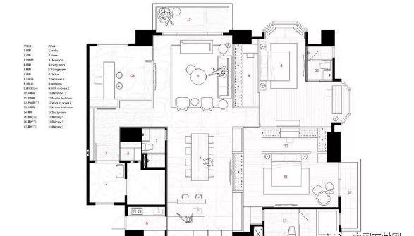 黑白灰的大理石家装