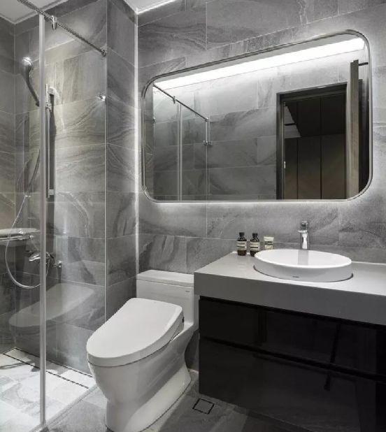 黑白灰的大理石家装