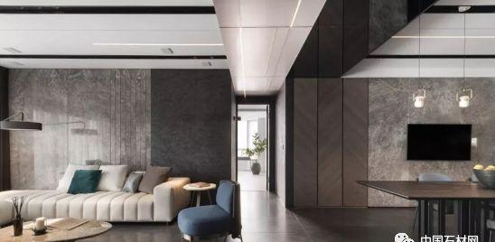 黑白灰的大理石家装