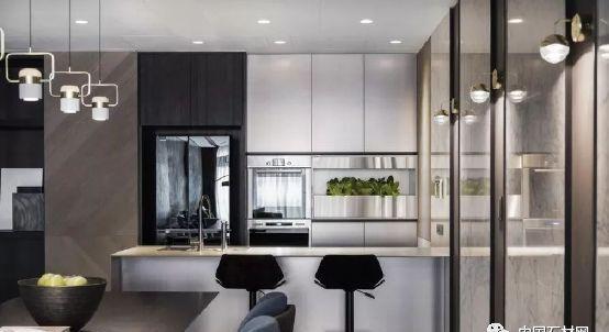 黑白灰的大理石家装