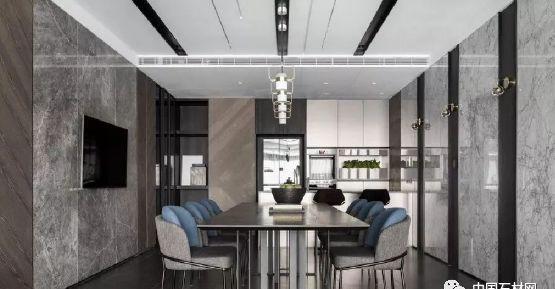 黑白灰的大理石家装