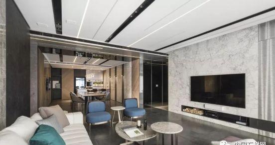 黑白灰的大理石家装