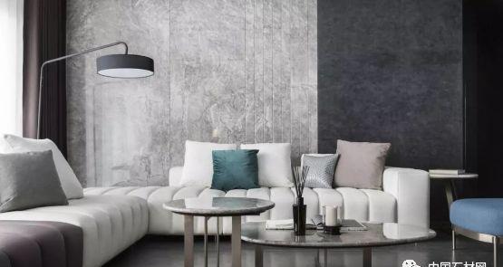黑白灰的大理石家装