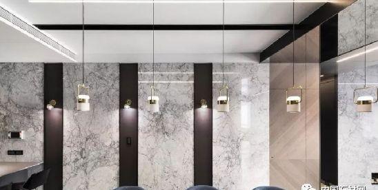 黑白灰的大理石家装