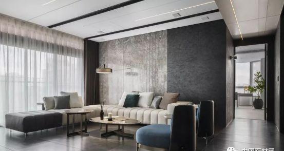 黑白灰的大理石家装