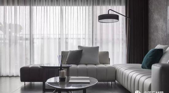 黑白灰的大理石家装