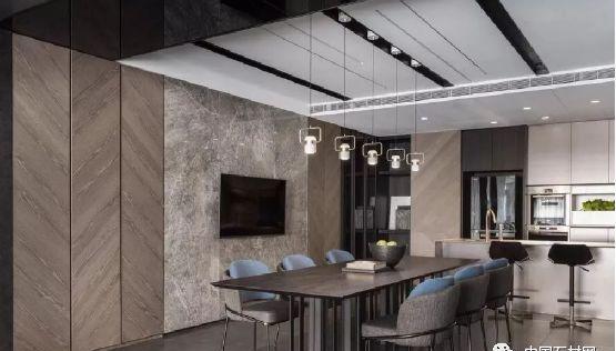 黑白灰的大理石家装