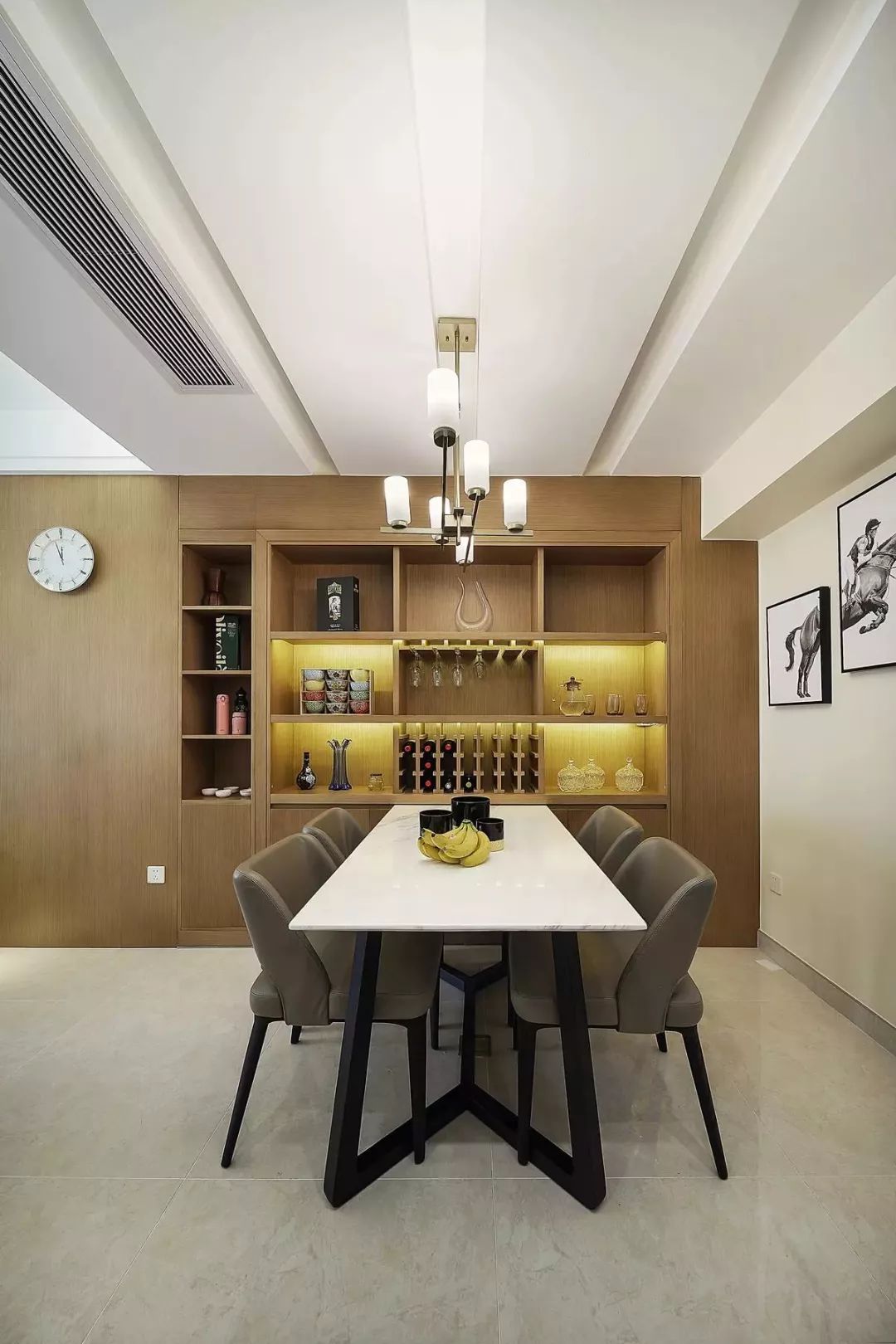 125平简约风三居室，用大理石做电视墙真好看！