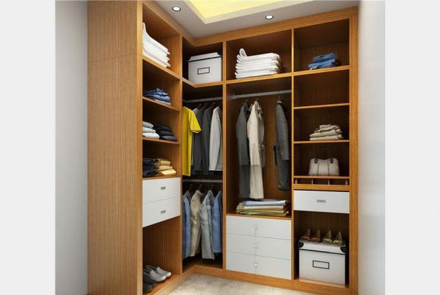 衣帽间拐角难设计，安装3层旋转置物架，伸手轻轻一转就完事