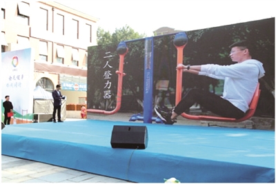 南京公共体育器材有张“电子地图”