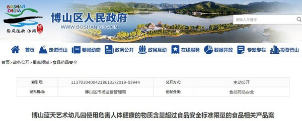 餐具清洗消毒不合格，淄博博山蓝天艺术幼儿园食堂被罚1.5万元