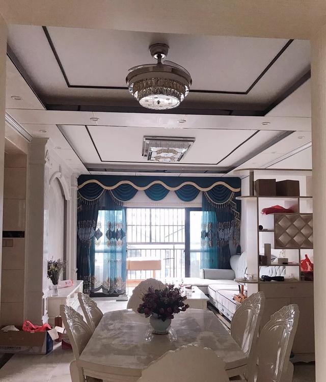 装了3个月的新房总算完工，老公亲手做水刀拼花，欧式效果真好看