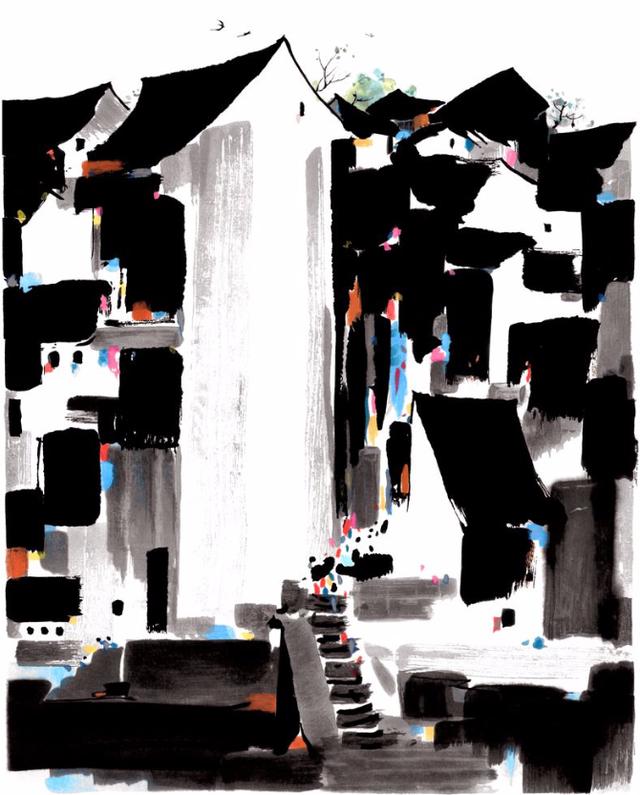 被吴冠中先生的江南人家美哭,有感情的作品才可能是艺术品