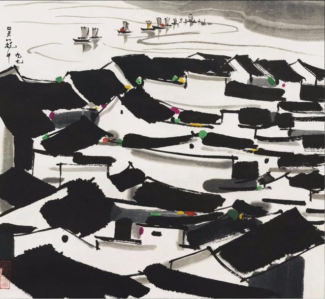 被吴冠中先生的江南人家美哭,有感情的作品才可能是艺术品