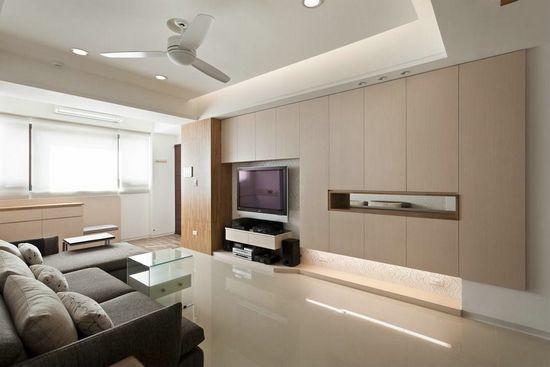 背景墙空间别浪费啦，打一排柜子，用处杠杠多，设计图案例都有