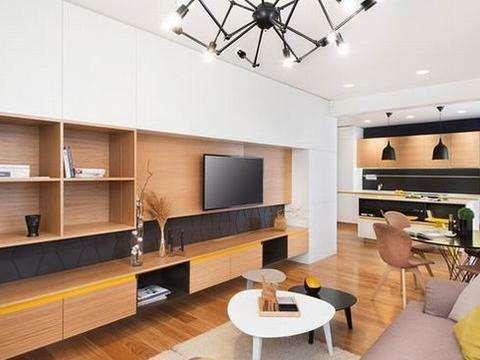 背景墙空间别浪费啦，打一排柜子，用处杠杠多，设计图案例都有